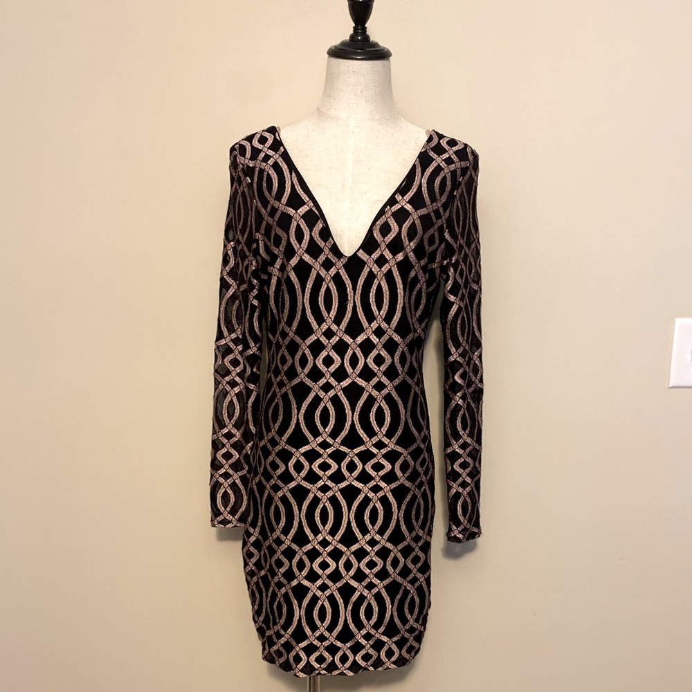 Black & Gold Party Dress